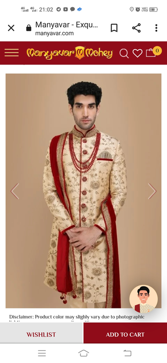 Post image Sherwani are available
