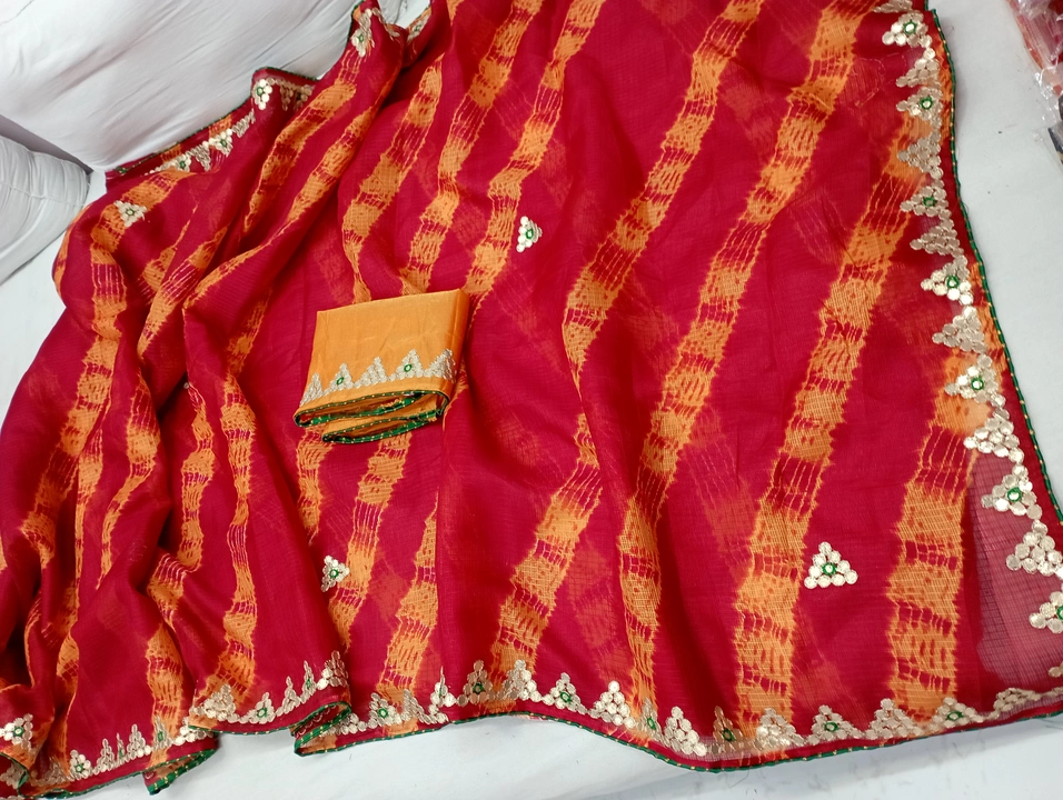 Cotton gota pati saree uploaded by Reeddhee seeddhee on 5/19/2022