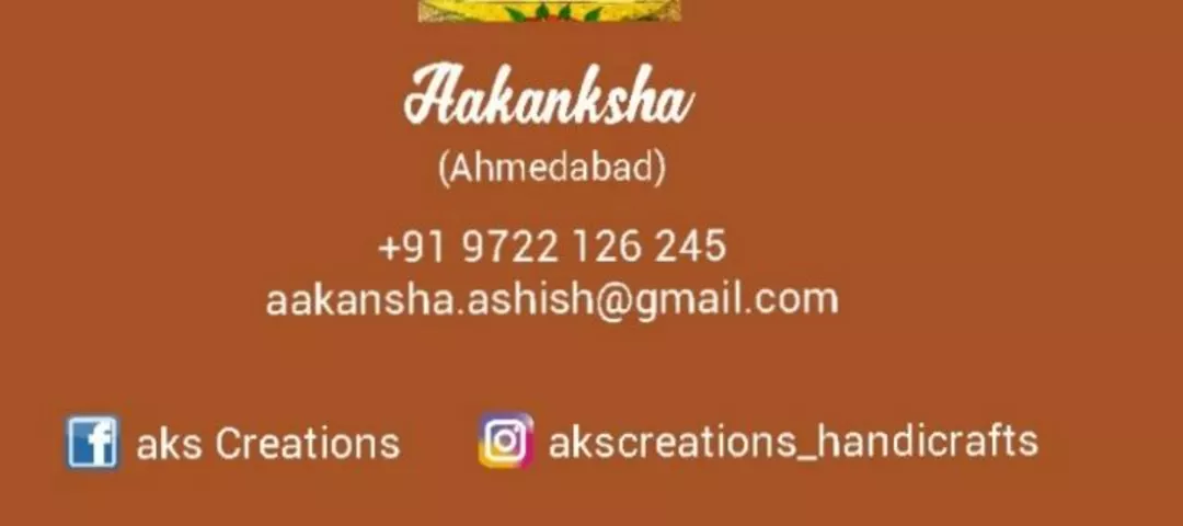 Visiting card store images of AKS Creations