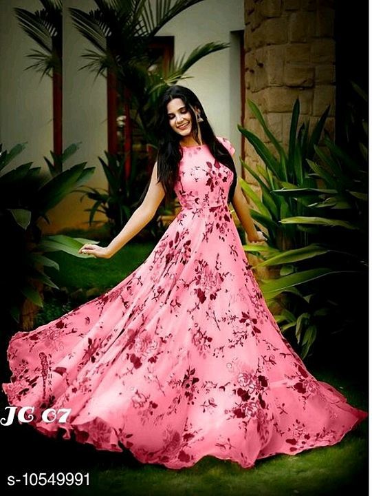 Catalog Name:*Mahika Attractive Women Gowns*
Fabric: Rayon
Multipack: 1
Sizes: 
S (Bust Size: 36 in, uploaded by business on 10/27/2020