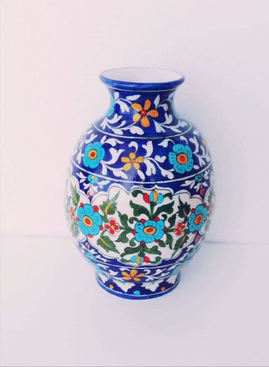 Blue pottery Follower pot uploaded by business on 5/20/2022
