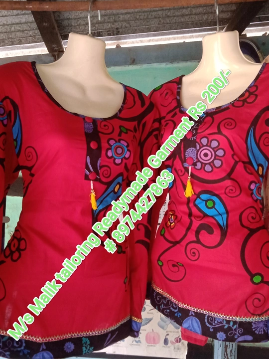 Cotton ladies full sleeve tops uploaded by M/S Malik Tailoring Readymade Garment on 5/20/2022