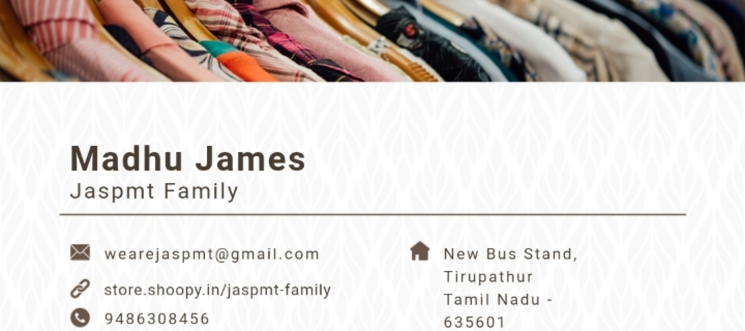 Visiting card store images of Jaspmt Family