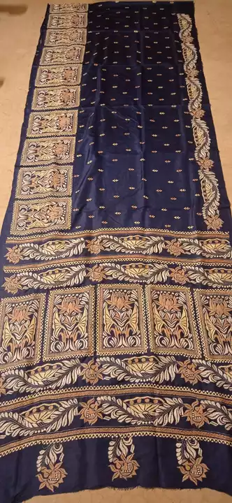 Post image Hand embroidery kantha work sarees on pure Bangalore silk . All sarees are with running blouse pc.