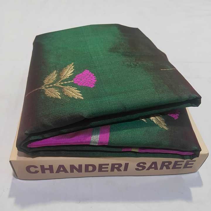 Post image Chanderi handloom pattu silk saree