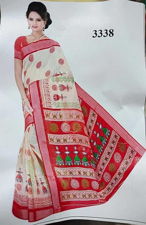 Soft silk kalamkari print saree uploaded by business on 10/28/2020