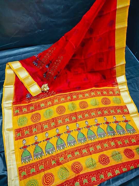 Soft silk kalamkari print saree uploaded by Sri Aparna on 10/28/2020