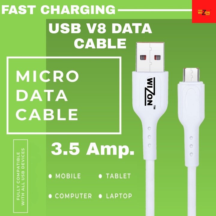 (Minimum quantity 30 piece) 3.5 amp. Usb v8 Data cable uploaded by business on 5/21/2022