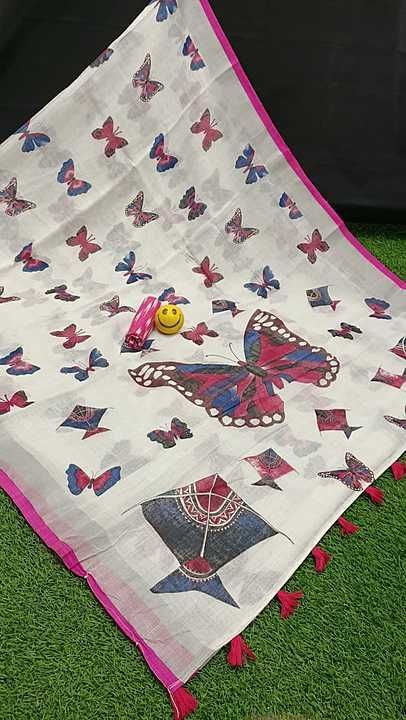 Lenin butterfly design saree uploaded by business on 10/28/2020