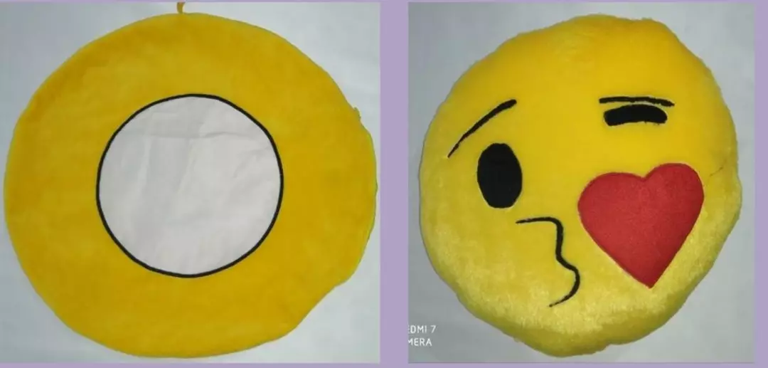 Yellow smiley cushion uploaded by Kanika world on 5/21/2022