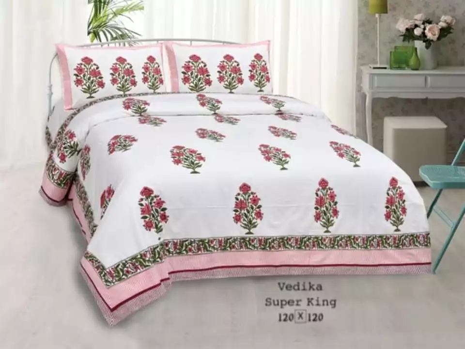 Pure cotton bedsheets uploaded by SIMMI INTERNATIONAL on 5/21/2022