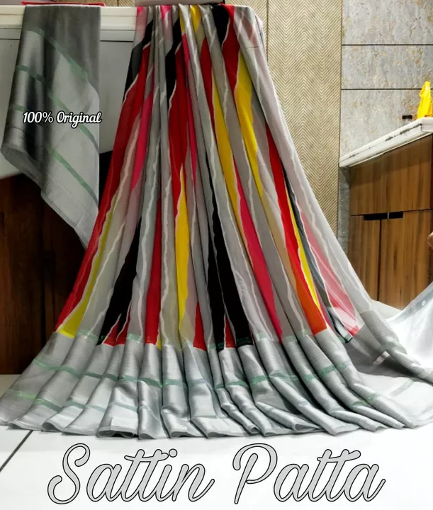 Satin patta saree uploaded by business on 5/21/2022