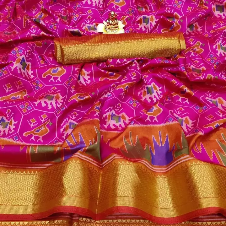 Post image New Launch!!!
🦚RSF LAUNCHING Pochampalli IKKAT SILK🦚
💐Pochampalli IKKAT Silk Saree with Contrast Pallu and Blouse with Dual Shine and Contrast Border💐
Price: 1299+$
Full stock ready to ship