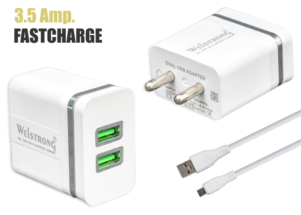 Post image Dual Usb Mobile Charger Doc 3.4 Amp. Rs. 90 Minimum order Quantity 500 Pcs. With 6 Months Warranty Just Contact at 8178558282