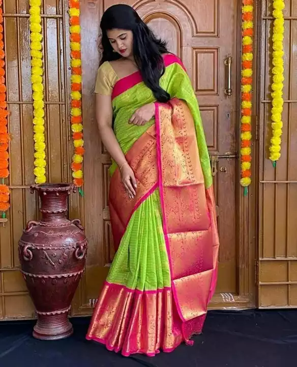 Soft litchi silk saree uploaded by Divisha mart on 5/21/2022