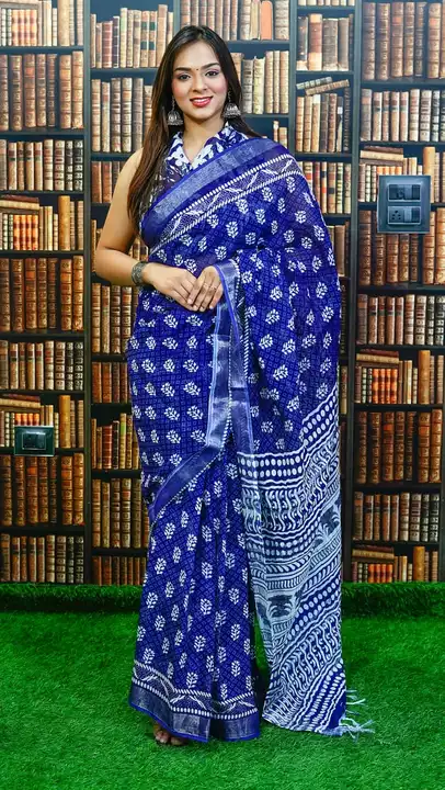 Cotton Lilan saree uploaded by RB textile on 5/21/2022