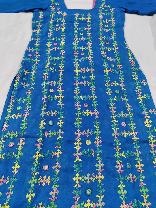Hand embroidered kurta uploaded by business on 5/22/2022