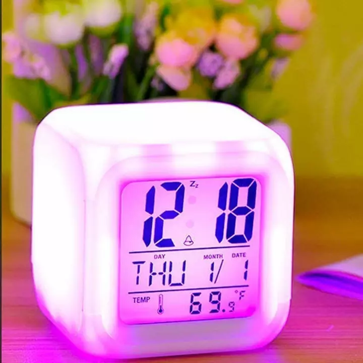 Color changing clock ⏰  uploaded by business on 5/22/2022