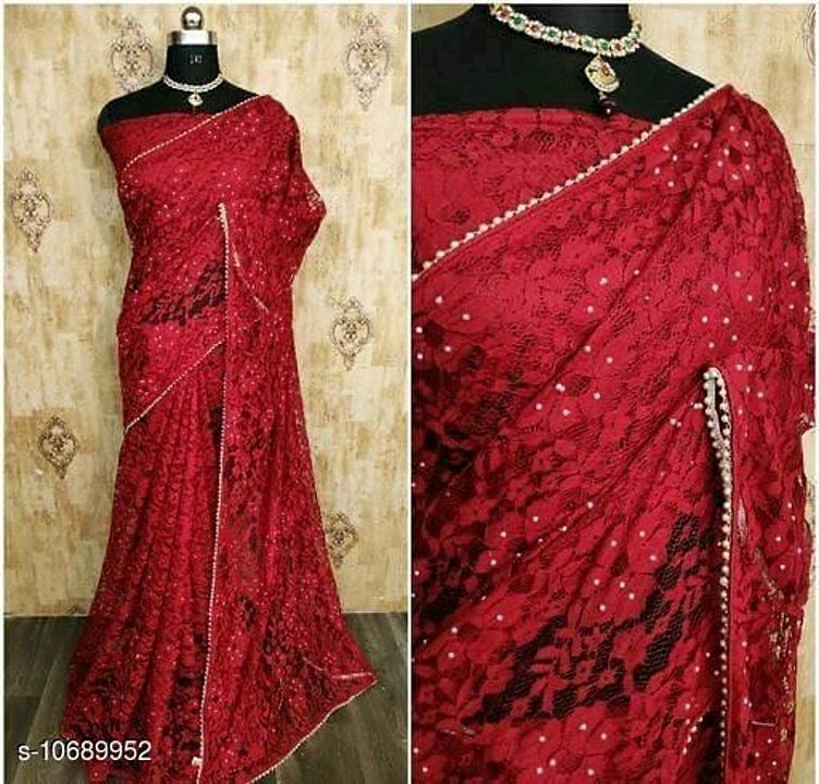 Net saree uploaded by business on 10/28/2020