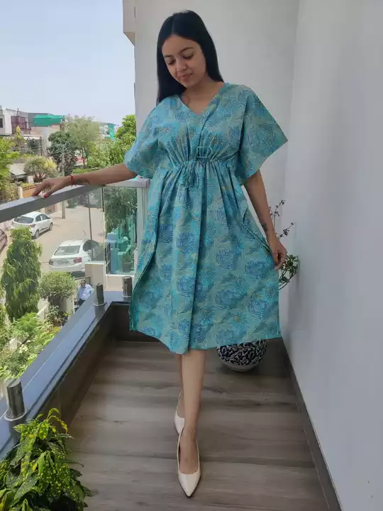 Post image Pure Cotton Knee Length Kaftan
👉Length 42"+
👉Bust Free up to 48"
👉Drawstring Attached For Closure
👉Prochune/Discharge Prints
👉Cambric Cotton (60*60)
  
  
Ready to ship✈️✈️

Bagru Price : 600+&amp;