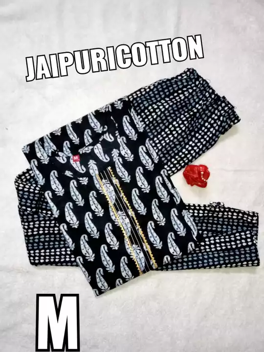 PURE JAIPURI COTTON KURTI WITH PANT SETS  uploaded by Prodect selling on 5/23/2022