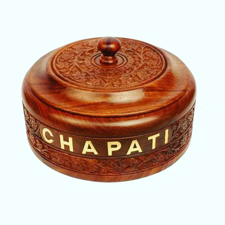 Woodan handmade casserole | Chapati Box uploaded by business on 5/23/2022