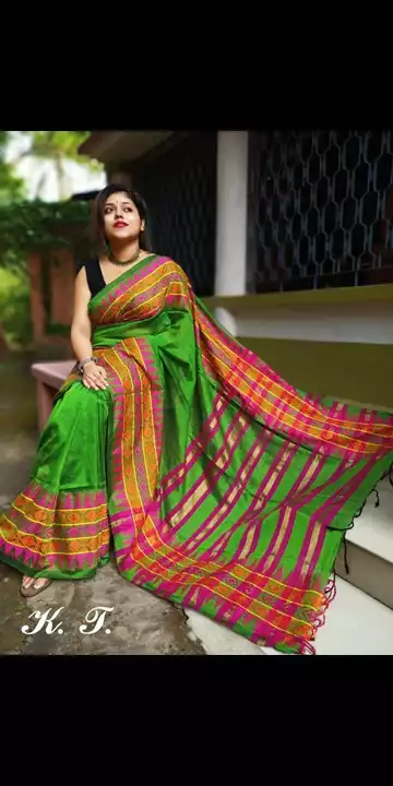 Post image Khadi cotton saree with BLOUSE pcs