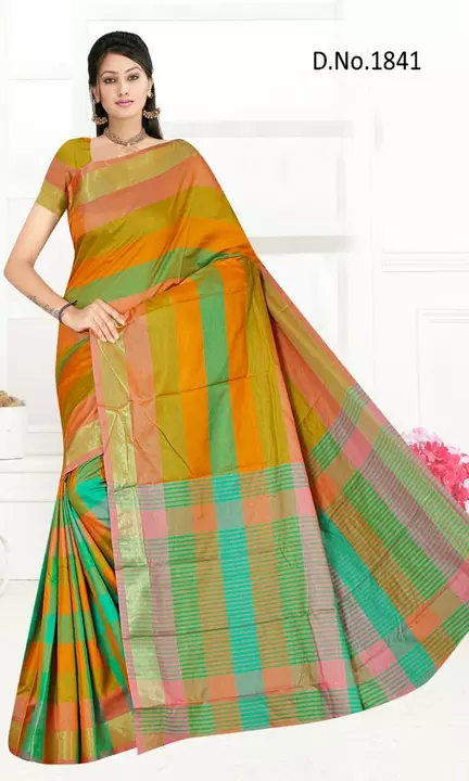 Cotton silk saree with blouse uploaded by Radha Rani fashion(TM) on 5/23/2022