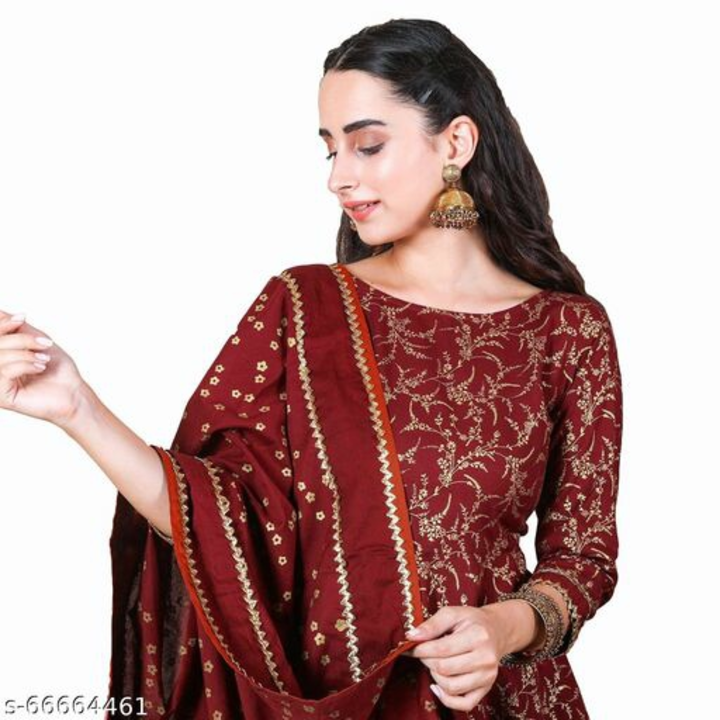Maroon Capelon Style 3 pc Sets Dupatta Sets 
Name: Maroon Capelon Style 3 pc Sets Dupatta Sets 
Kurt uploaded by business on 5/23/2022