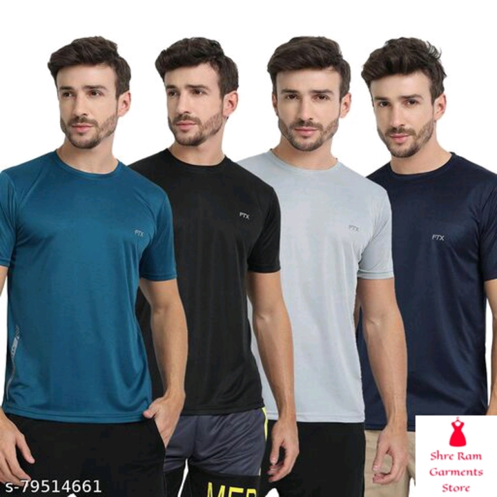FTX Men's Dri-Fit Polyester Round Neck Half Sleeves T-Shirt- Pack of 4, uploaded by business on 5/23/2022