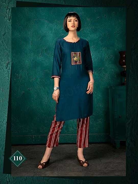 Rayon printed kurti top and bottom available.  uploaded by business on 6/17/2020