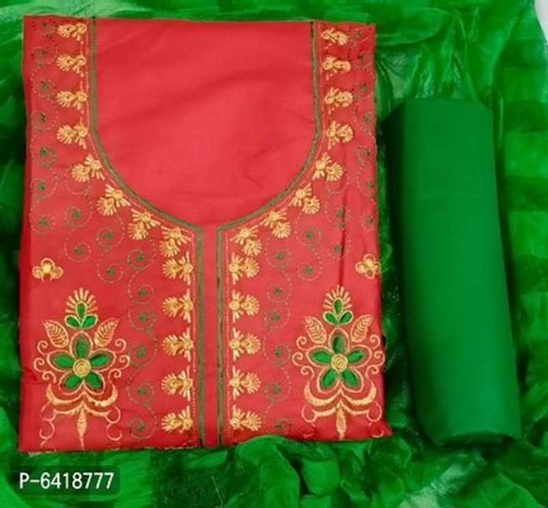 Cotton embroidered dresss material  uploaded by business on 5/24/2022