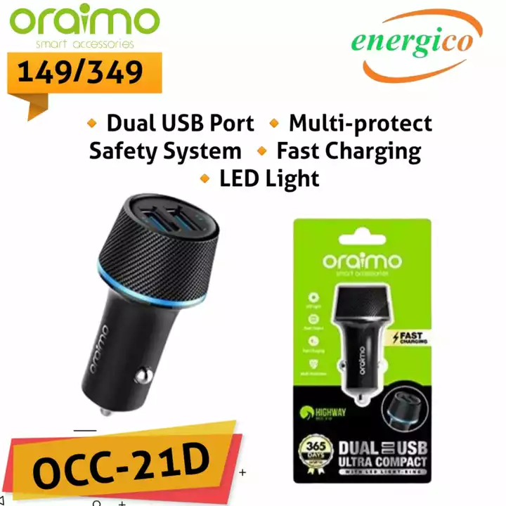 Oraimo 21d car charger uploaded by business on 5/24/2022