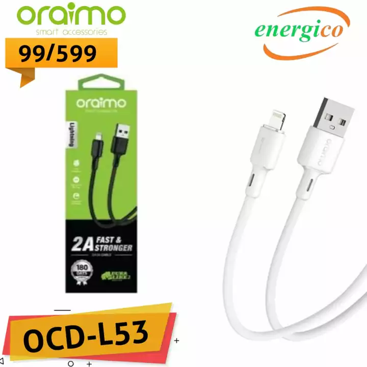Oraimo L53 IPhone Data Cable uploaded by Energico  on 5/24/2022
