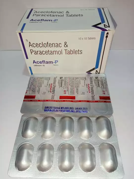 Post image ACECLOFENAC+PARACETAMOL helps in relieving pain from conditions like headache, mild migraine, muscle pain, dental pain, rheumatoid arthritis, ankylosing spondylitis, osteoarthritis and painful menses (periods).