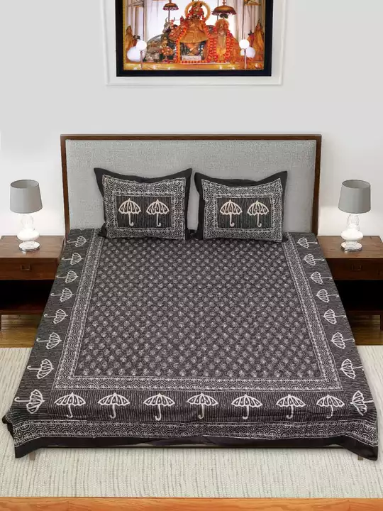 Post image *BLOCK DABU 93/108*
Price....650/- rs
King size bedsheets with 2 pillow covers
Fabric100% Cotton Premium AUTOLOOM Fabric
Size 7.5 ft by 8.75.ft90 inches by 108 inches ( Bedsheet sides stitched )
Pillow size 49 cm × 69 cm19 / 27 inches( Chain pillow )
Weight approx 1.2 kg