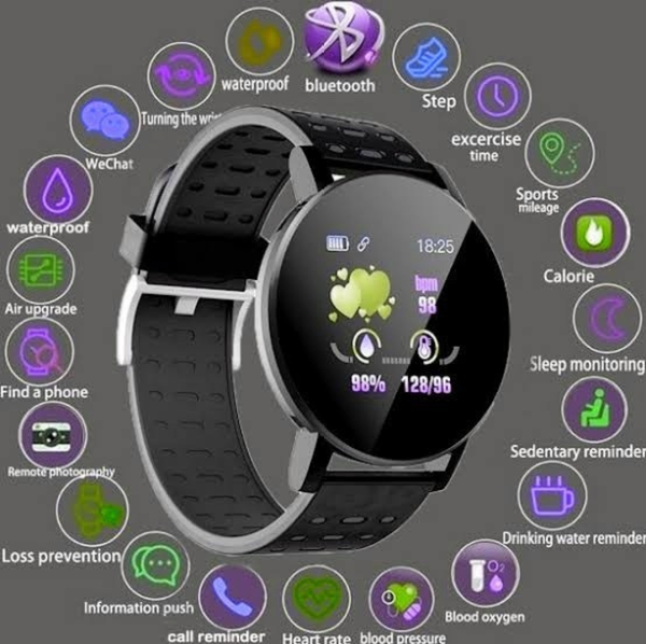 Post image ID 118 SMART WATCH T18.
 Best products smart Watch fitness 
Long lasting.
