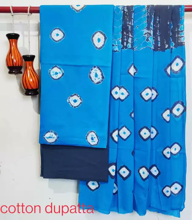 Cotton suit with milmul duppta uploaded by business on 5/25/2022