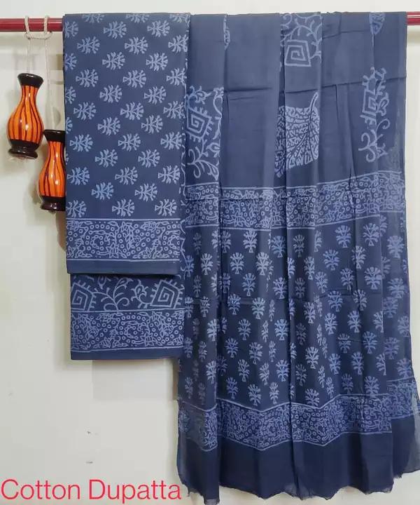 Cotton suit with milmul duppta uploaded by Fashion Hub on 5/25/2022