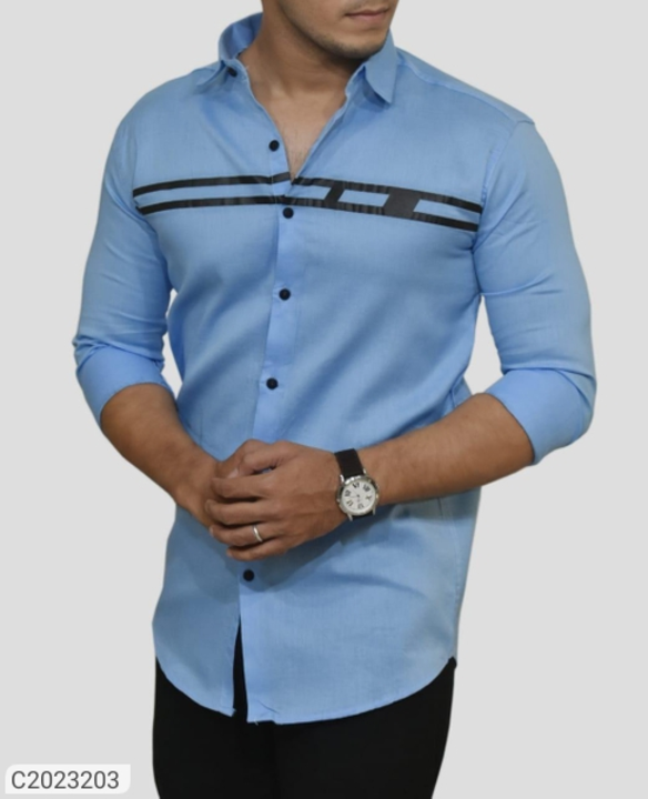 *Catalog Name:* Cotton Solid with stripes Full Sleeves Regular Fit Mens Casual Shirt Vol-3

*Details uploaded by business on 5/25/2022