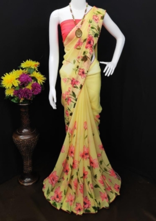 Beautiful Georgette saree for women uploaded by business on 5/25/2022