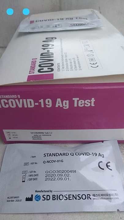 Covid test kit uploaded by business on 10/29/2020