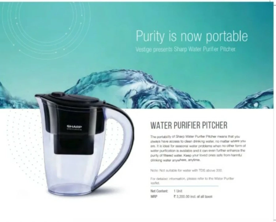 Sharp water purifier pitcher uploaded by SocialSeller _beauty_and_helth on 5/26/2022