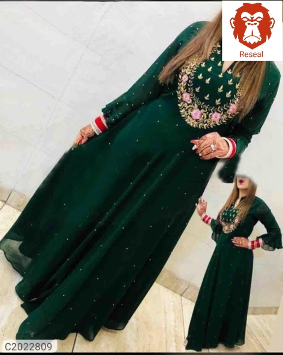 *Product Name:* Attractive Embroidered Georgette Gown

 uploaded by Facebook market reselling on 5/26/2022