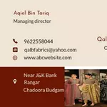 Business logo of Qalb Fabrics and Boutique