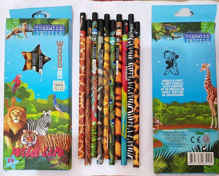 Woodfree Wildlife Series Extra Dark HB2 Pencils uploaded by KAZ Eco Friendly Products on 10/29/2020