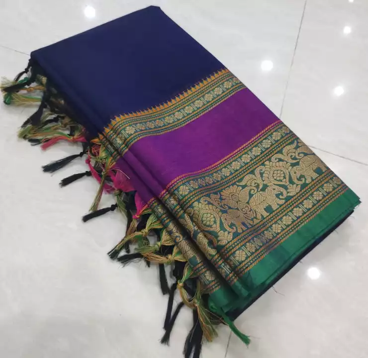 Plain fancy border sarees  uploaded by Kandhanathan tex on 5/26/2022