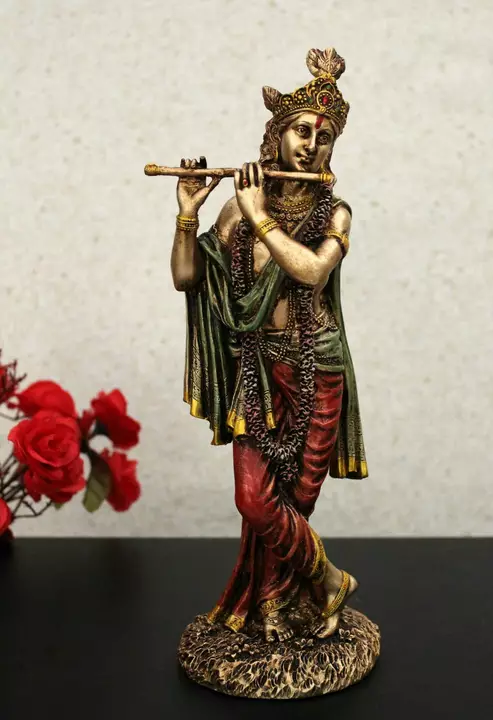 Post image Book bulk order to get great discounts.
Product Description :- Brand - Style &amp; DecorColour - Multi-colorMaterial - ResinProduct Dimensions - 8L x 8W x 23H CentimetersItem Dimensions - LxWxH8 x 8 x 23 CentimetersNumber of Pieces - 1The Package Contains:- 1 Krishna showpiece statue.Make up of the Constituents:- Resin Krishna Figurine(23 x 8 x 8 cm, Multicolour).
This decorative murti can be used as pooja mandir interior decoration accessories and table decor items or showcase decoration .Uses / Occasion:- Home decor, office decor, temple, classroom decoration, birthday gift, wedding gift, anniversary gift, engagement gift, baby shower gift, hindu god gift, diwali gift, teachers gift, thank you gift, home decor, house warming, business gift, mother's day, father's day, new year, promotion, retirement, wedding, valentine, farewell, graduation.Right from the raw material to the finished product, these products have been handcrafted in India, and shall arrive at your home packed with utmost care to avoid any damage during transit.