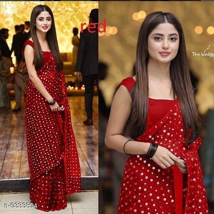 Red beautiful Saree uploaded by Fashionista shop on 10/29/2020