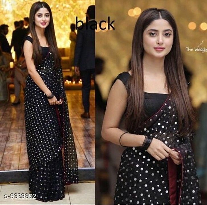 Black beautiful Saree uploaded by Fashionista shop on 10/29/2020